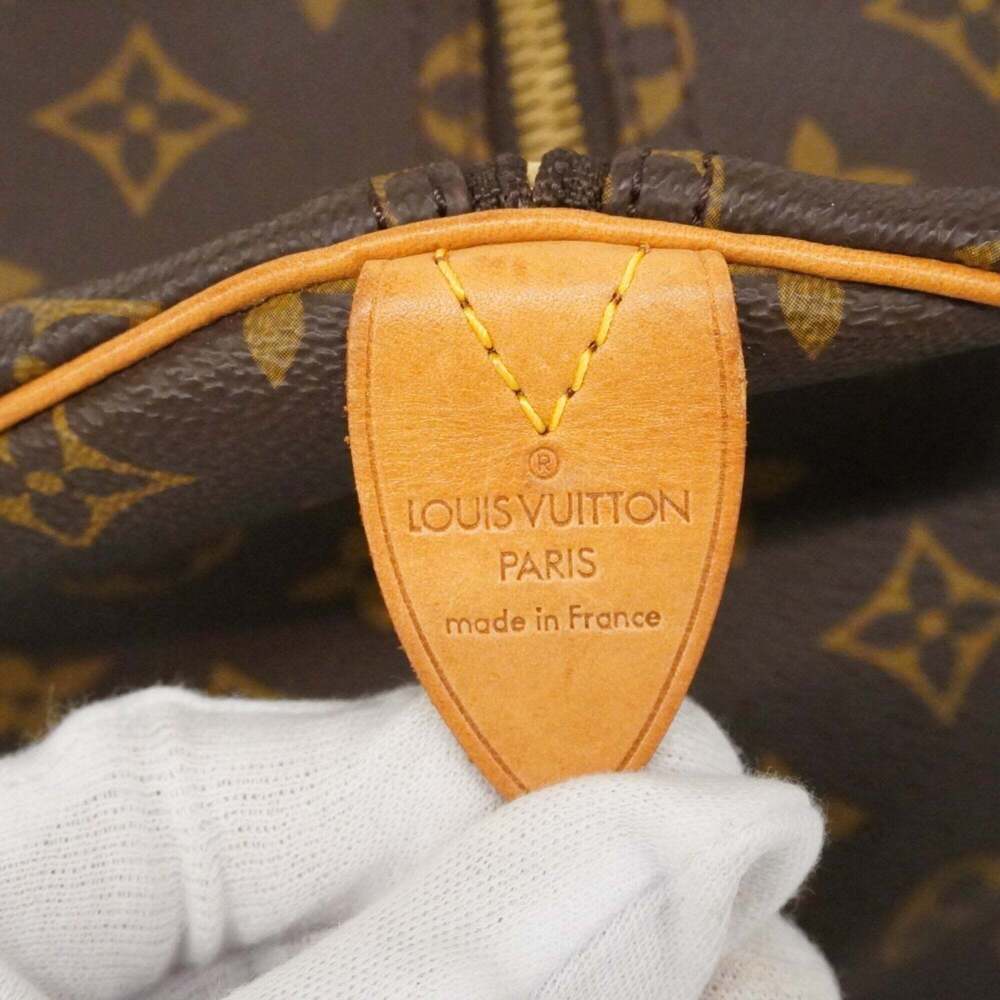 LOUIS VUITTON Authentic Brown Monogram Keepall 55 Boston Bag - Picture 5 of 13